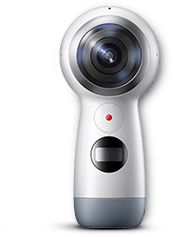 Visão frontal do Gear 360 (2017)
