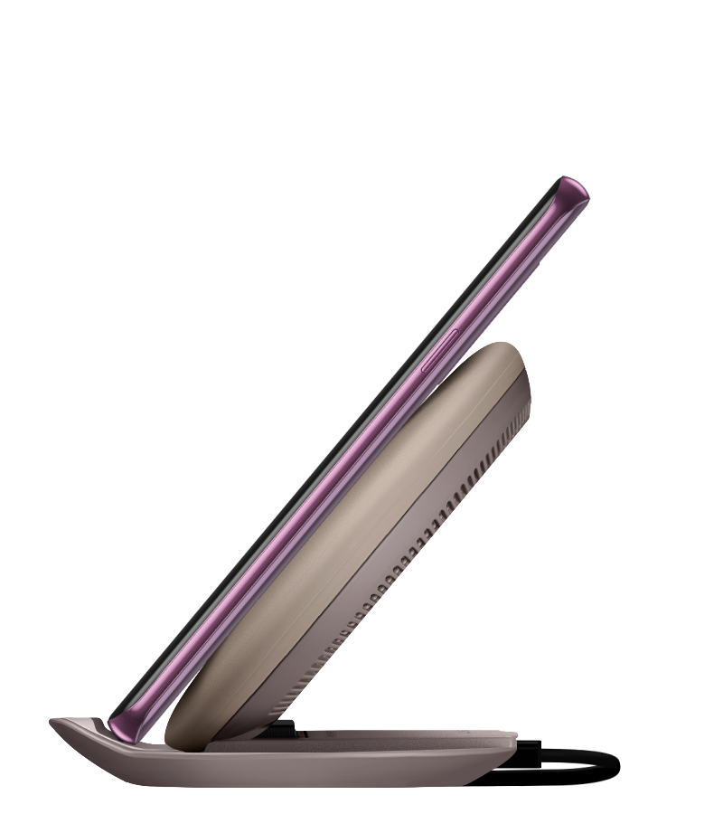 Brown: Galaxy S9+ on Wireless Charger Convertible in brown
