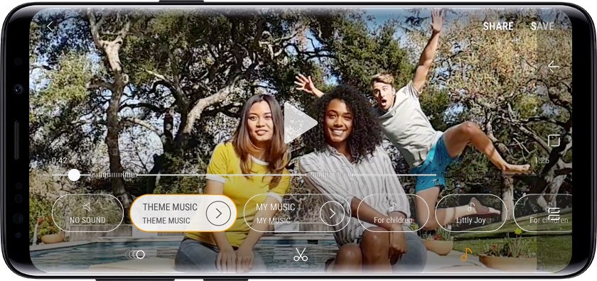 Super Slow-mo video taken using Galaxy S9 or Galaxy S9+ camera