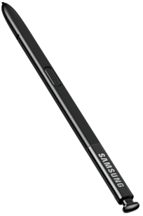 S Pen که نوک آن روی صفحه نمایش گلکسی نوت 8 است
