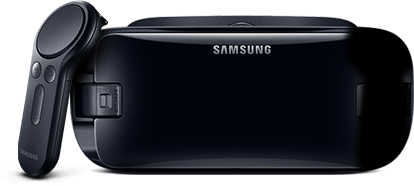 Front view of Gear VR with controller