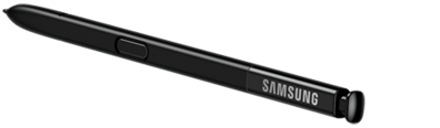 The S Pen has its pen tip on the Galaxy Note8 display