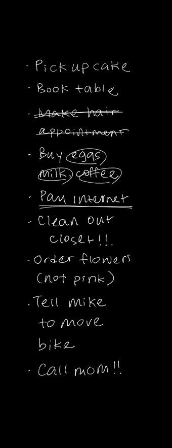 Illustration depicting the items on the to-do list