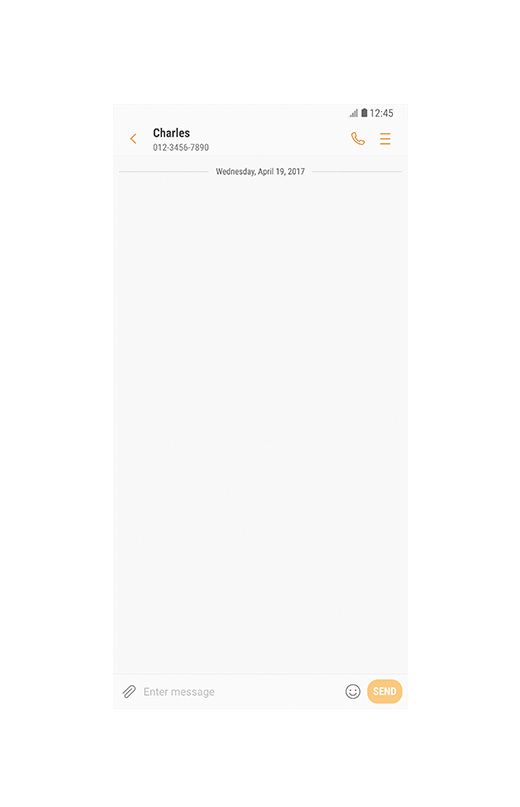 messaging app interface via which the recorded video will be sent