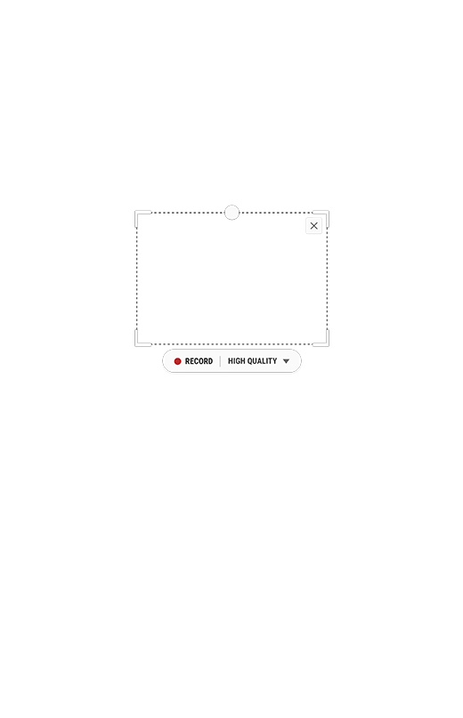 user interface before video recording has started