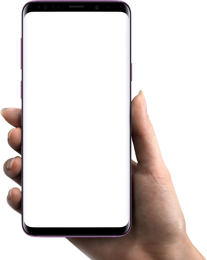 Galaxy S9+ held in a hand displaying a Super Slow-mo video set as the lock screen