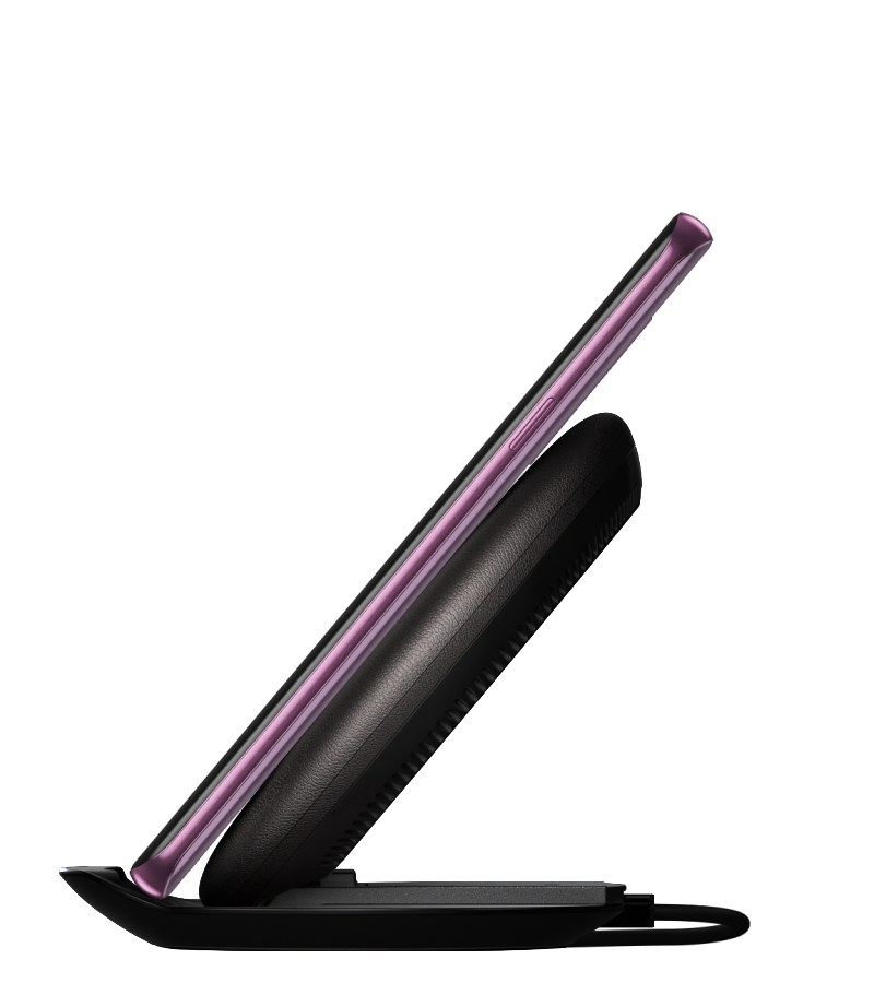 Black: Galaxy S9+ on Wireless Charger Convertible in black