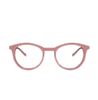 Pink cat-eye frame glasses
