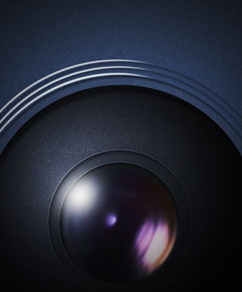 Extreme closeup of camera lens