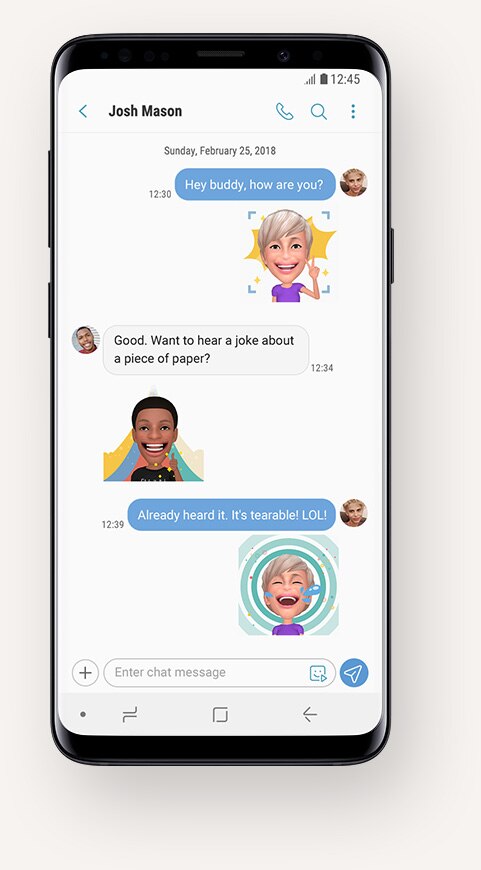 Chat with AR Emoji and videos on Galaxy S9 and S9+