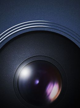 Extreme closeup of camera lens