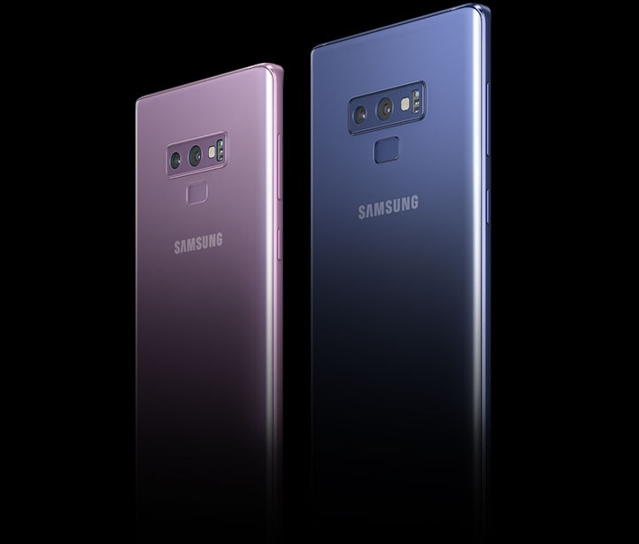 Samsung Galaxy Note9 Phone Metal Frame and Stylus Pen available in Metallic Copper, Lavender Purple, Midnight Black and Ocean Blue Colors