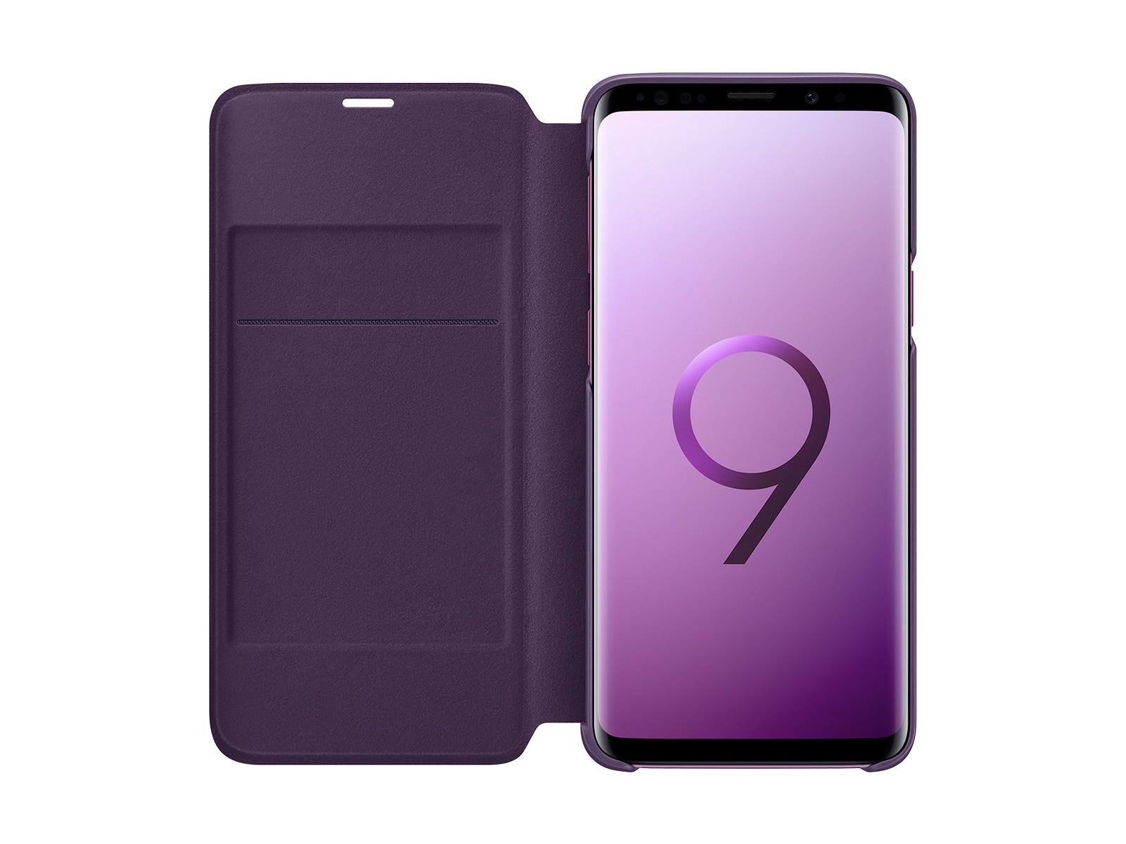 Galaxy S9 LED Wallet Cover, Violet Mobile Accessories - | US